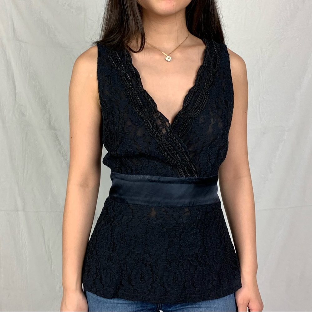 spanner medium black lace tank